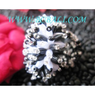 Finger Rings Bead Flower